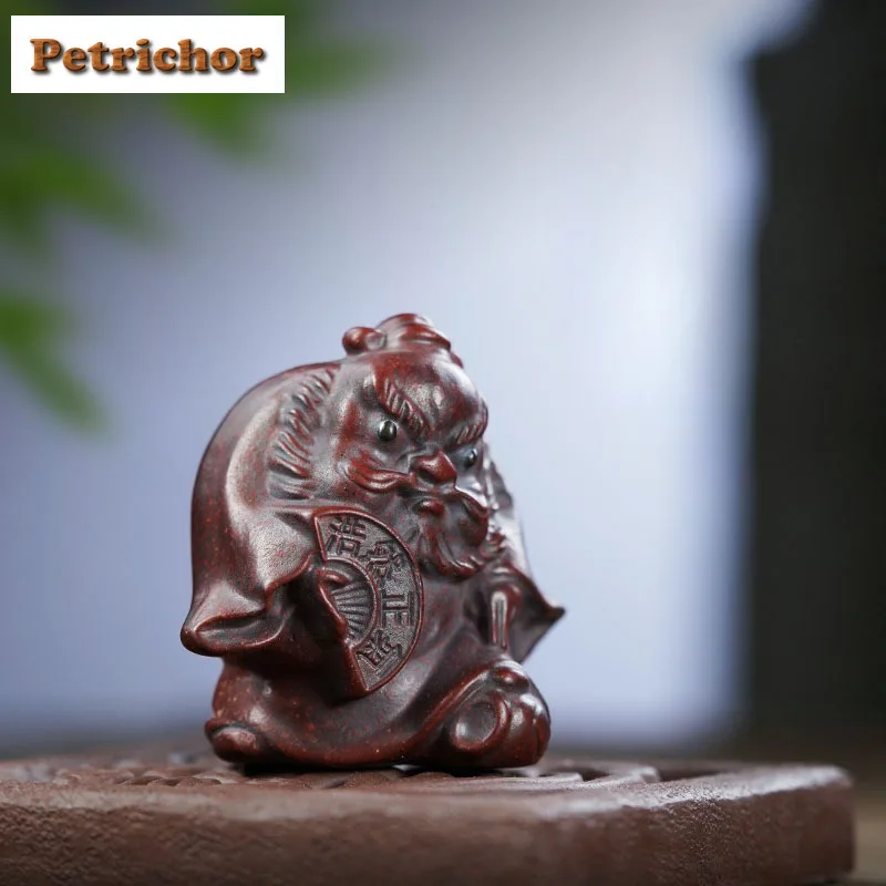 

Исин Zisha Zhong Kui Righteousness Tea Pet Ретро Цветочный горшок Ландшафтный дизайн Чайная фигурка Игровые игрушки Чайная статуя Украшения