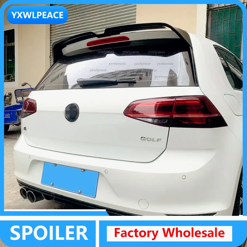 

For Volkswagen Golf 7 VII MK7 7.5 GTI R 2014 2015 2016 2017 2018 2019 ABS Material Trunk Roof Spoiler Car Rear Wing Trim