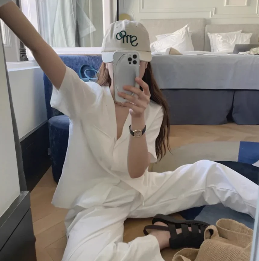 Casual White irt ort Sve Women's Faion Summer 2025 Loose Fit Basic Versatile Simple Sle Suit Collar Breathable Thin:Casual White irt ort Sve Women's Faion Summer 2025 Loose Fit Basic Versatile Simple Sle Suit Collar Breathable Thin:Casual White irt ort Sve Women's Faion Summer 2025 Loose Fit Basic Versatile Simple Sle Suit Collar Breathable Thin:Casual White irt ort Sve Women's Faion Summer 2025 Loose Fit Basic Versatile Simple Sle Suit Collar Breathable Thin:Casual White irt ort Sve W