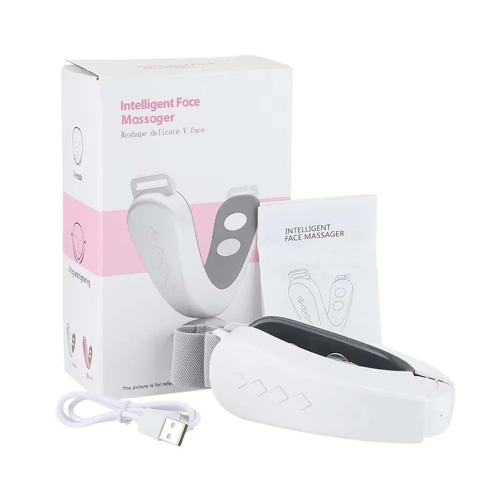 Dispositivo eléctrico de cara en V de alta elasticidad, masajeador Facial inteligente plegable cómodo, diadema elástica de microcorriente