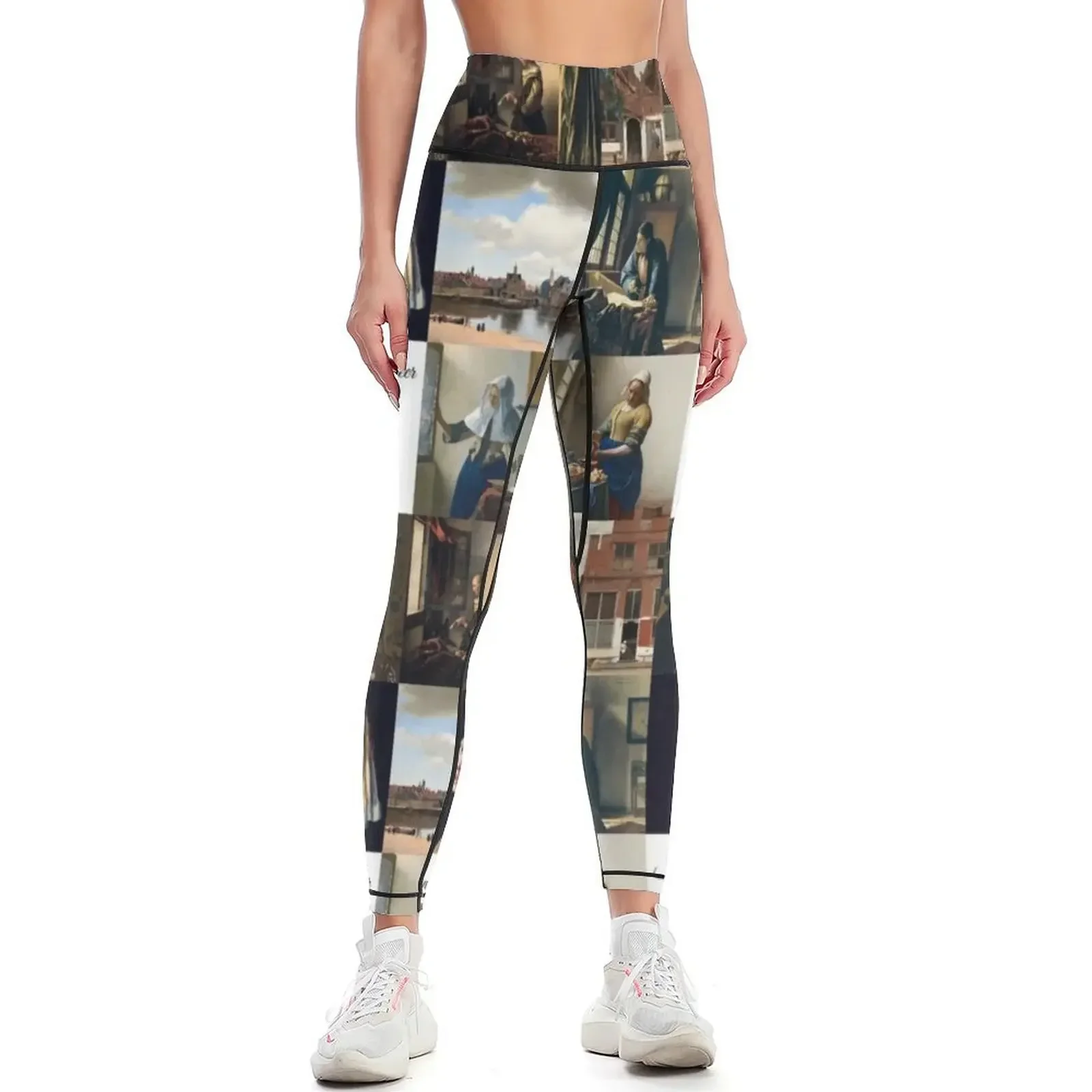 

Johannes Vermeer Popular Works Collage Leggings sports for push up legings for fitness Legging sport Womens Leggings