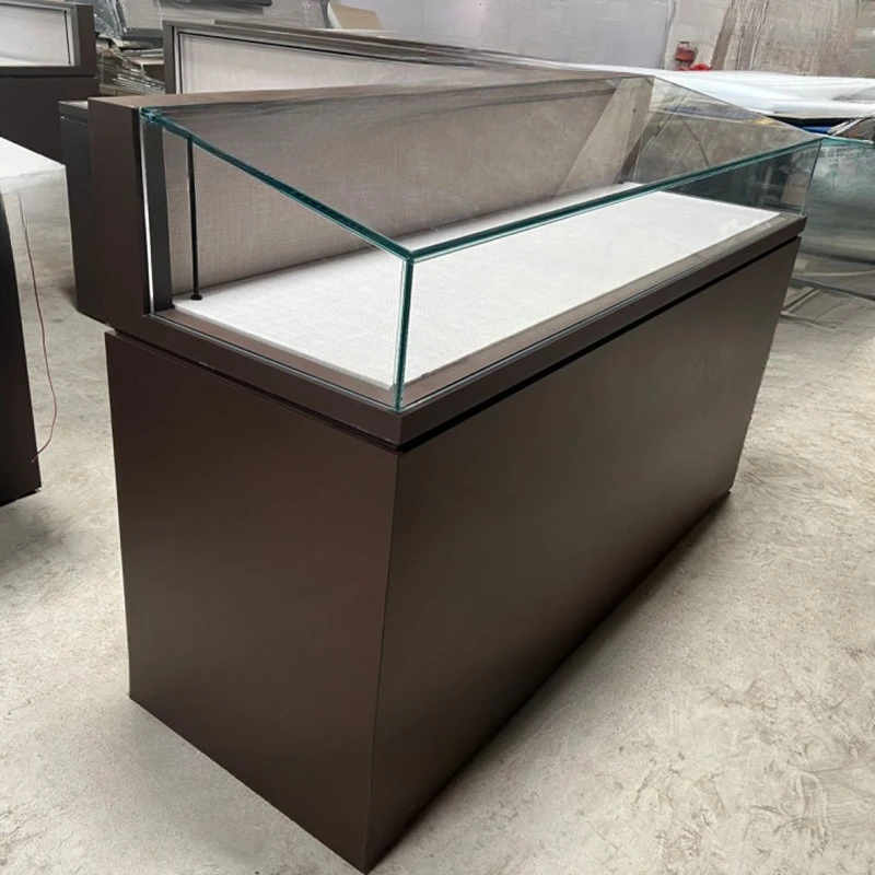 Museum low-reflection glass cultural relics display cabinet flat cabinet ceramic display cabinet hydraulic customization museum
