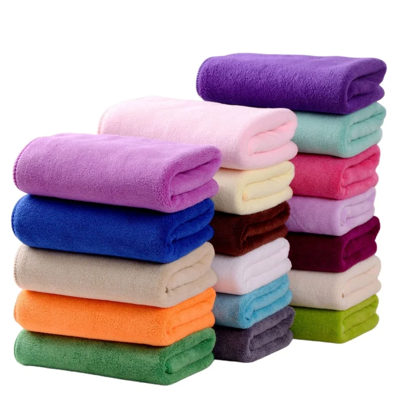 17 Colors Microfiber Fabric Towel Dry Hair Beauty Salons Barber Shop Special Towel Wholesale Super Absorbent Face Hand Towels