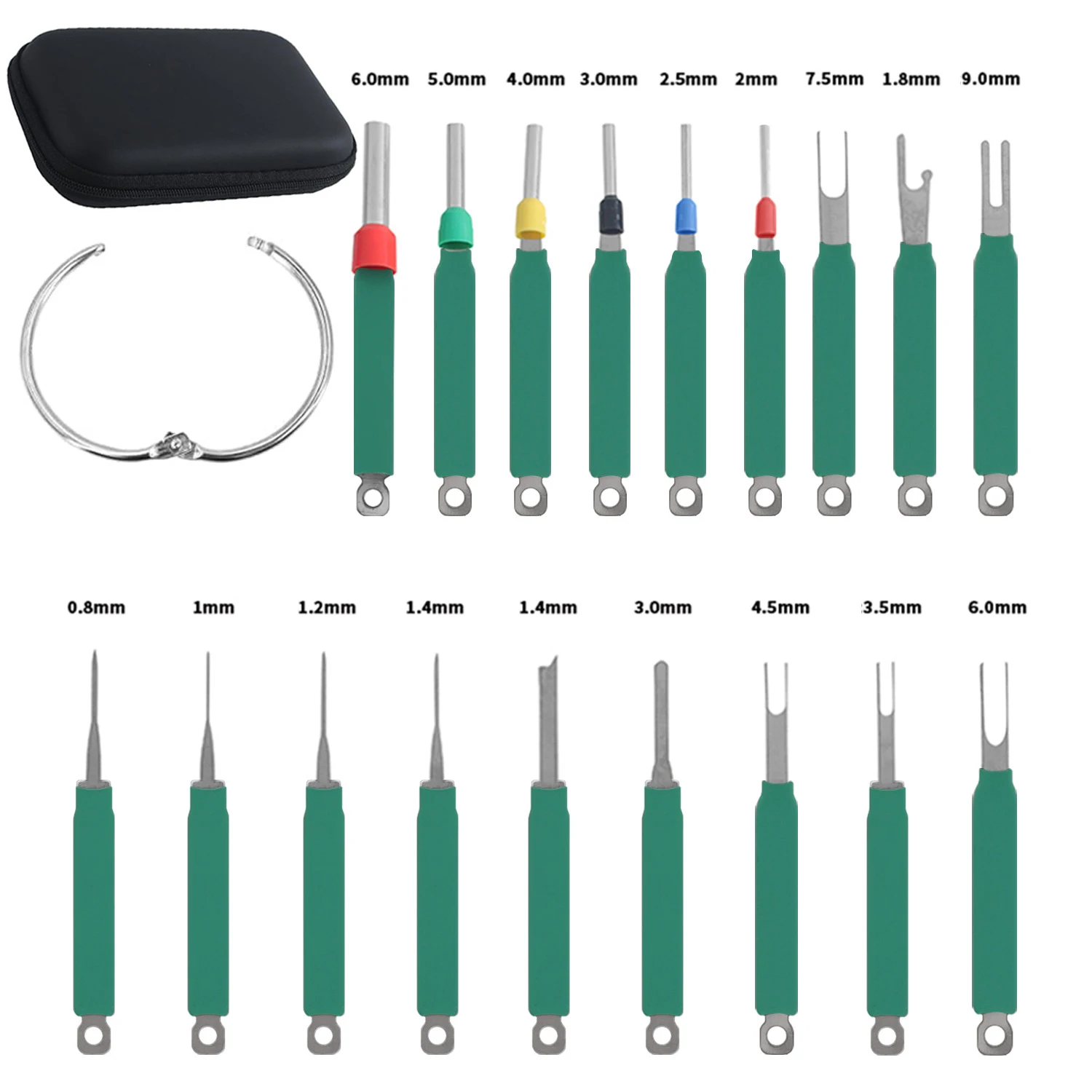 

18~39Pcs Terminal Removal Tool Kit, Car Wire Connector Pin Extractor Set for Automotive Electrical Harness Repair with Case