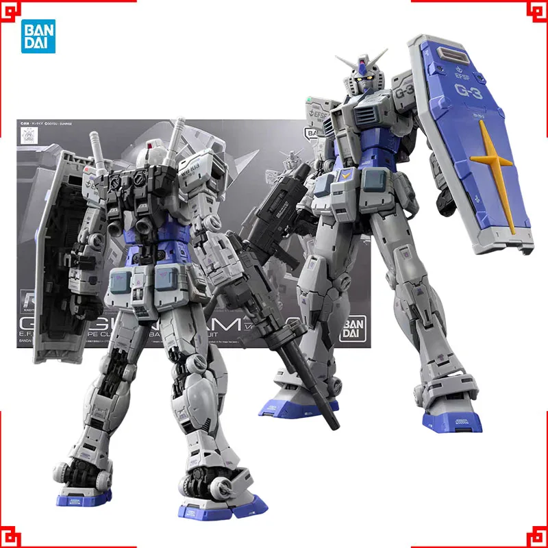 

Bandai Gundam Model Kit RG G3 Gundam 2.0 Фигурка Gunpla Строительный комплект Gundam Коллекционные фигурки аниме Игрушки для мальчиков Подарок