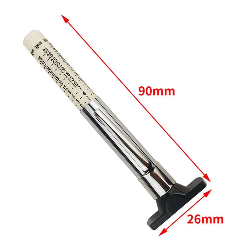 

2pcs 0-25Mm Tire Tread Depth Gauge High Precision Metal Detect Probe Wear Resistant Shockproof Easy To Read Measuring Tool For