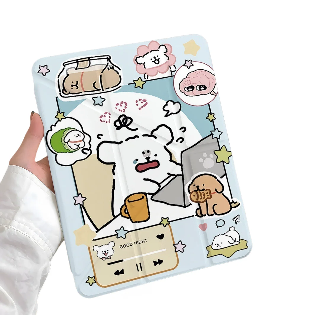 

Чехол для планшета Busy Work Dog Pen Slot для Mini7 6, iPad Pro2024 2022 2021 2020 2019 2018 2017 11 10 9 8 7 6 5 Air7 6 5 4 3 2 1 Cover