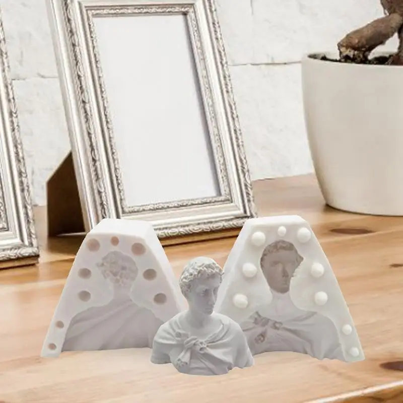 Candle Silicone Mold 3D Figure Bust Statue Silicone Mold Handmade Soap Chocolate Candy Mold Resin Mold DIY Aromatherapy