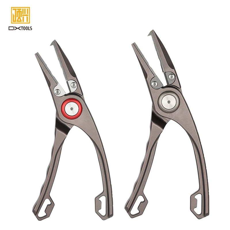 

High Quality Titanium Alloy Fishing Pliers With Leather Bag Multifunction Fast Cutting Line Titan Legierung Mit Ledertasche