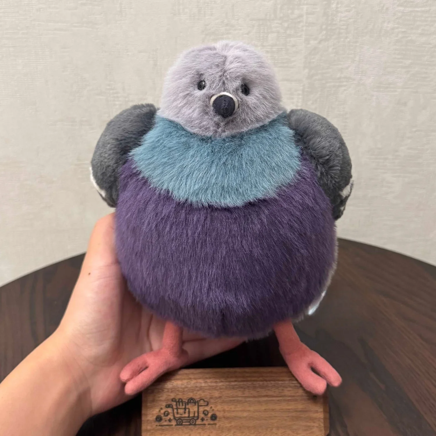 Mooie pluizige duif knuffel schattige zachte vogel knuffeldier cartoon knuffelpop kalmeren slaap verjaardagscadeaus meisje home decor