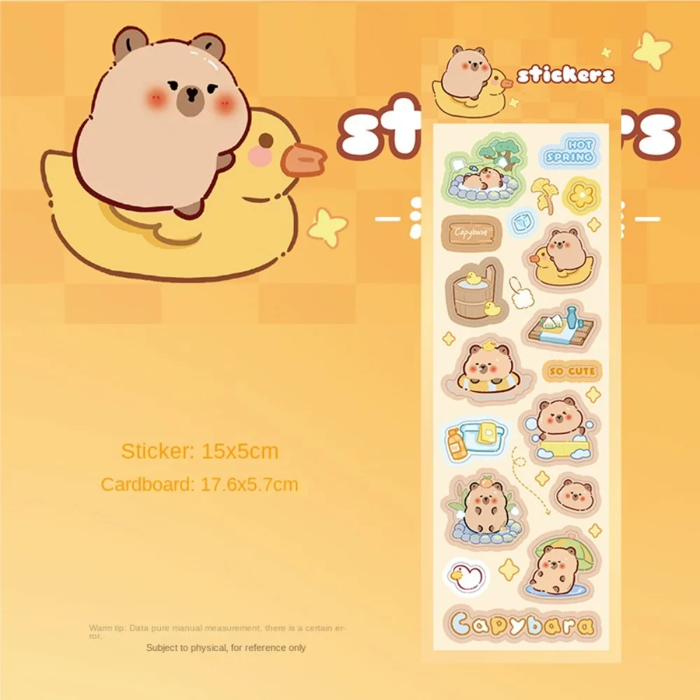 กันน้ํา Capybara สติกเกอร์แบบพกพา DIY สมุดภาพสติกเกอร์ตกแต่ง Self-กาวทนทาน