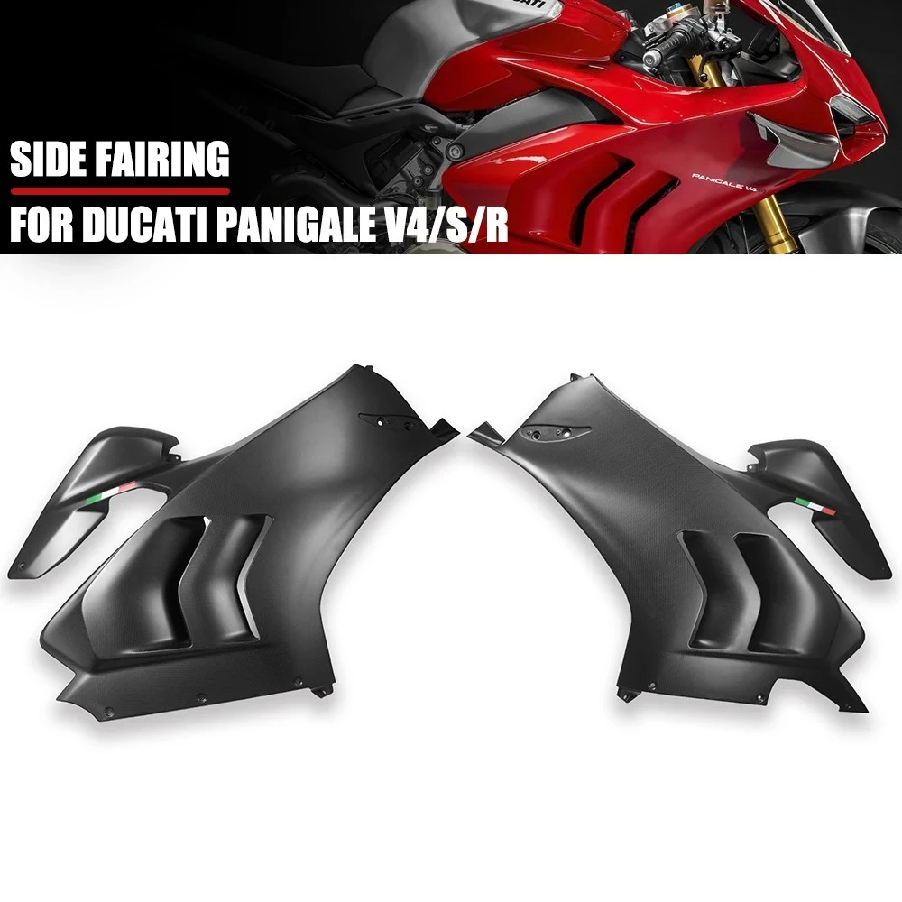 

2023 for DUCATI Panigale V4 V4S V4R Carbon Fiber Upper Body Frame Side Panels Fairing Kit Motorcycle Modified Parts Plain Matte