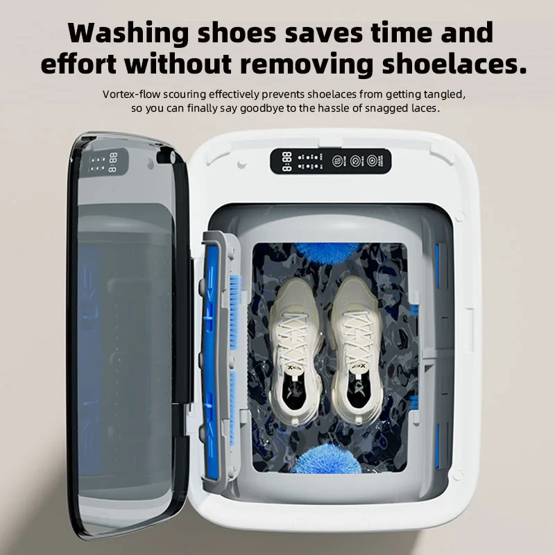 Lightweight Portable Shoe Washing Machine Yanace Automatic Deep Clean Multi‑Purpose Shoe Washer for Dormitory & Travel