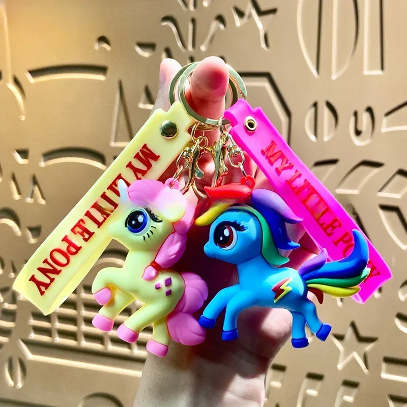 

Kawaii My Little Pony Twilight Sparkle Rainbow Dash Cute Cartoon Anime Keychain Car Keychain Mini Handbag Keychain Kids Gifts