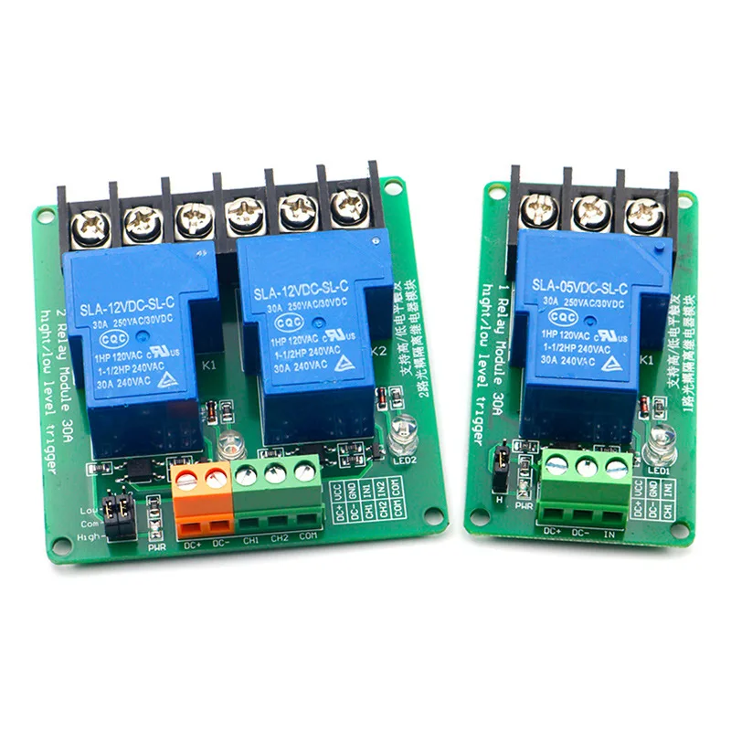 1~50Pcs 1 Circuit 2 Circuits 4 Circuits 30A High and Low Level Trigger Relay Module 5V Smart Home PLC Automation Control