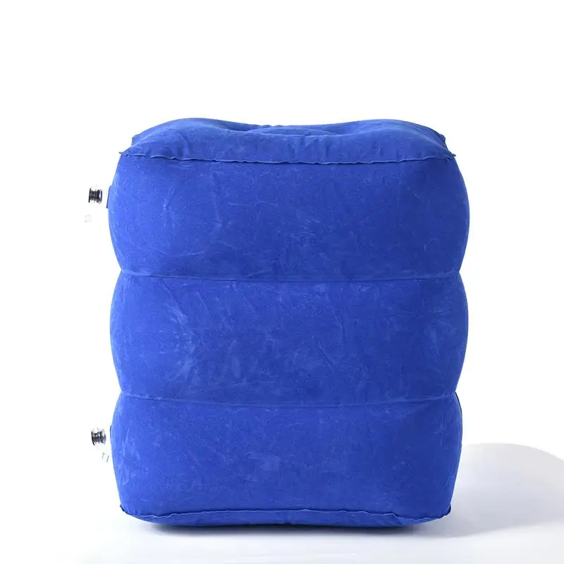 Almohada inflable para reposapiés de viaje, taburete ajustable plegable para avión, reposapiés para niños, almohada de descanso