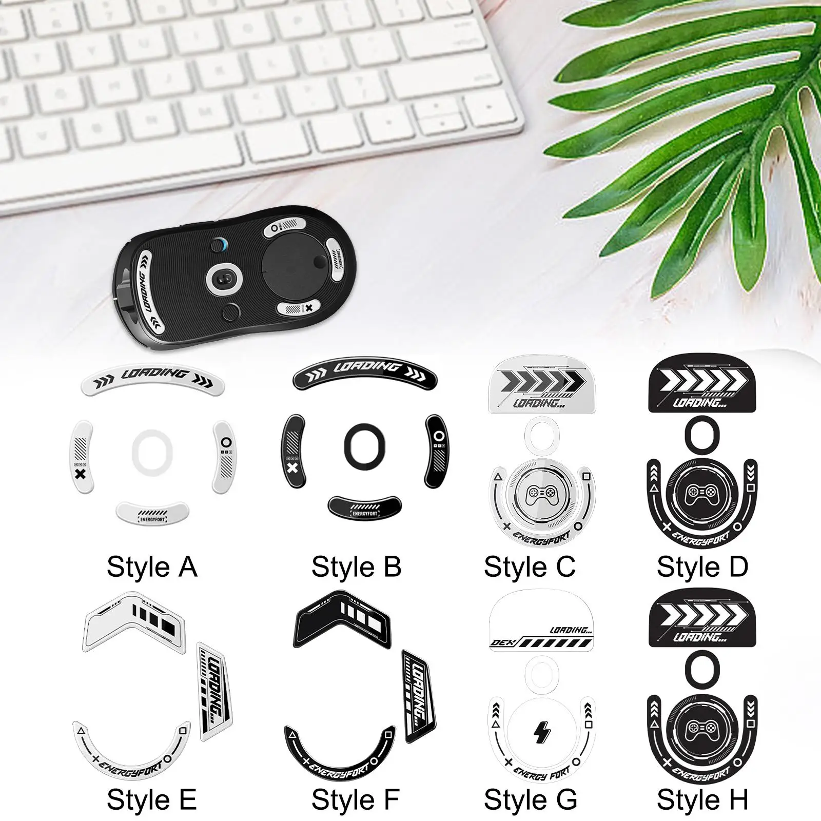 Glass Mouse Skates High Precision Sturdy Feet Enhanced Sensitivity Compatible Replacement for Gaming Mousepad