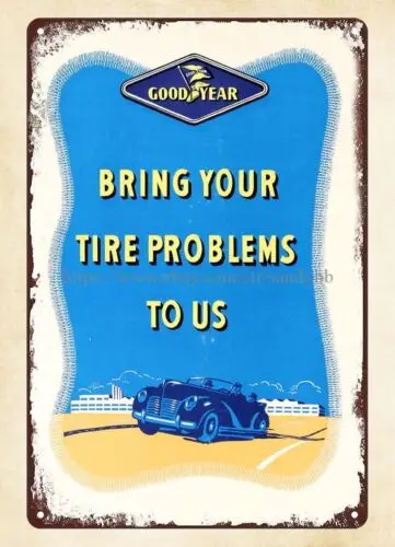 tire metal tin sign reproduction home kitchen wall art