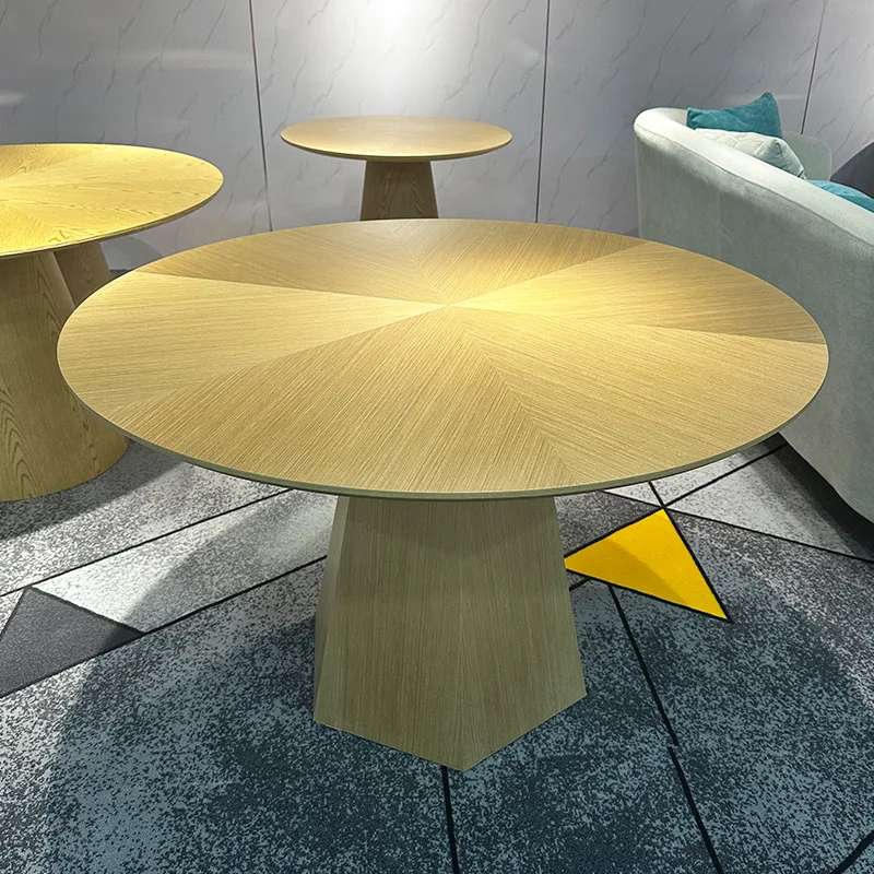 

New Chinese style coffee table dining table household modern simple round small tea table business office reception negotiation
