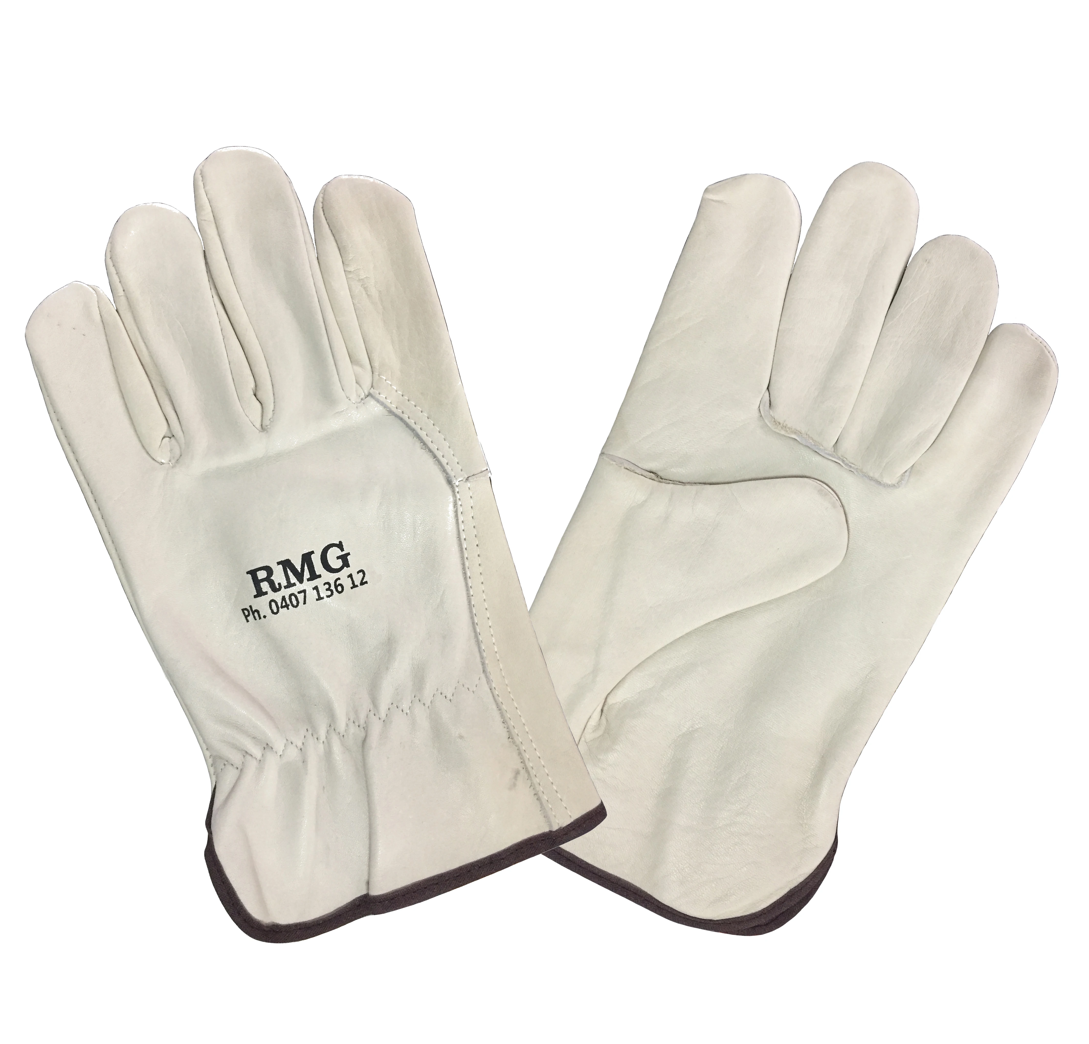 Leather Work Glove Driver Mechanics Flame Sparks Fire Proof TIG MIG Welding Glove Top Grain Cow Calfskin Safety
