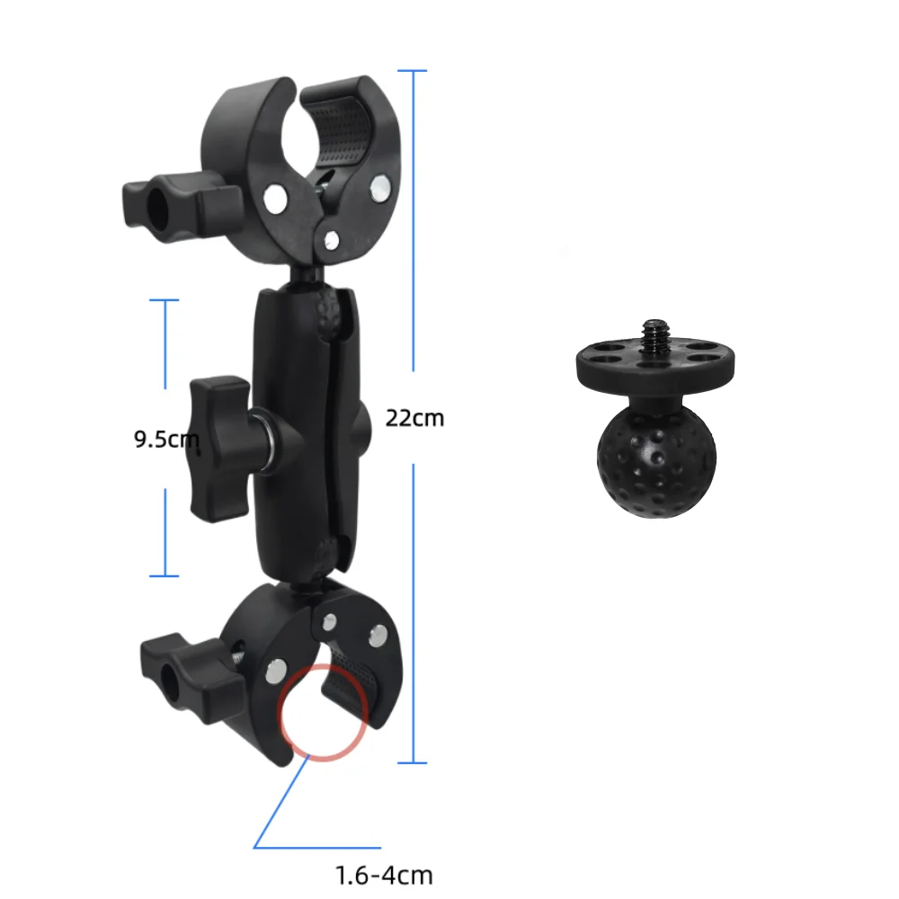 Motorrad-Halterung Verlängerungsstange Selfie-Stick Doppelseitige Super-Klemme für Insta360 X2 X3 X4 X5 Einbeinstativ Lenker Action-Kamera