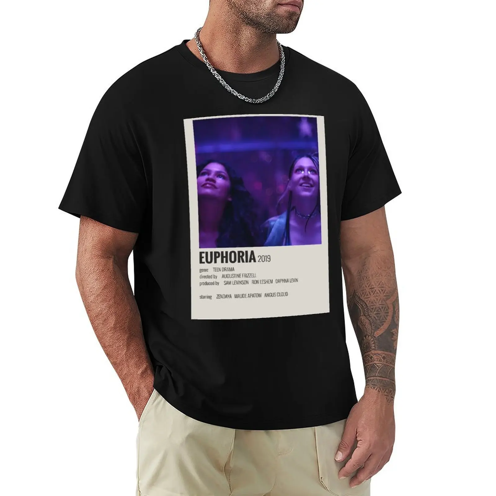Euphoria Poster T-Shirt No Iron Casual Top à manches courtes