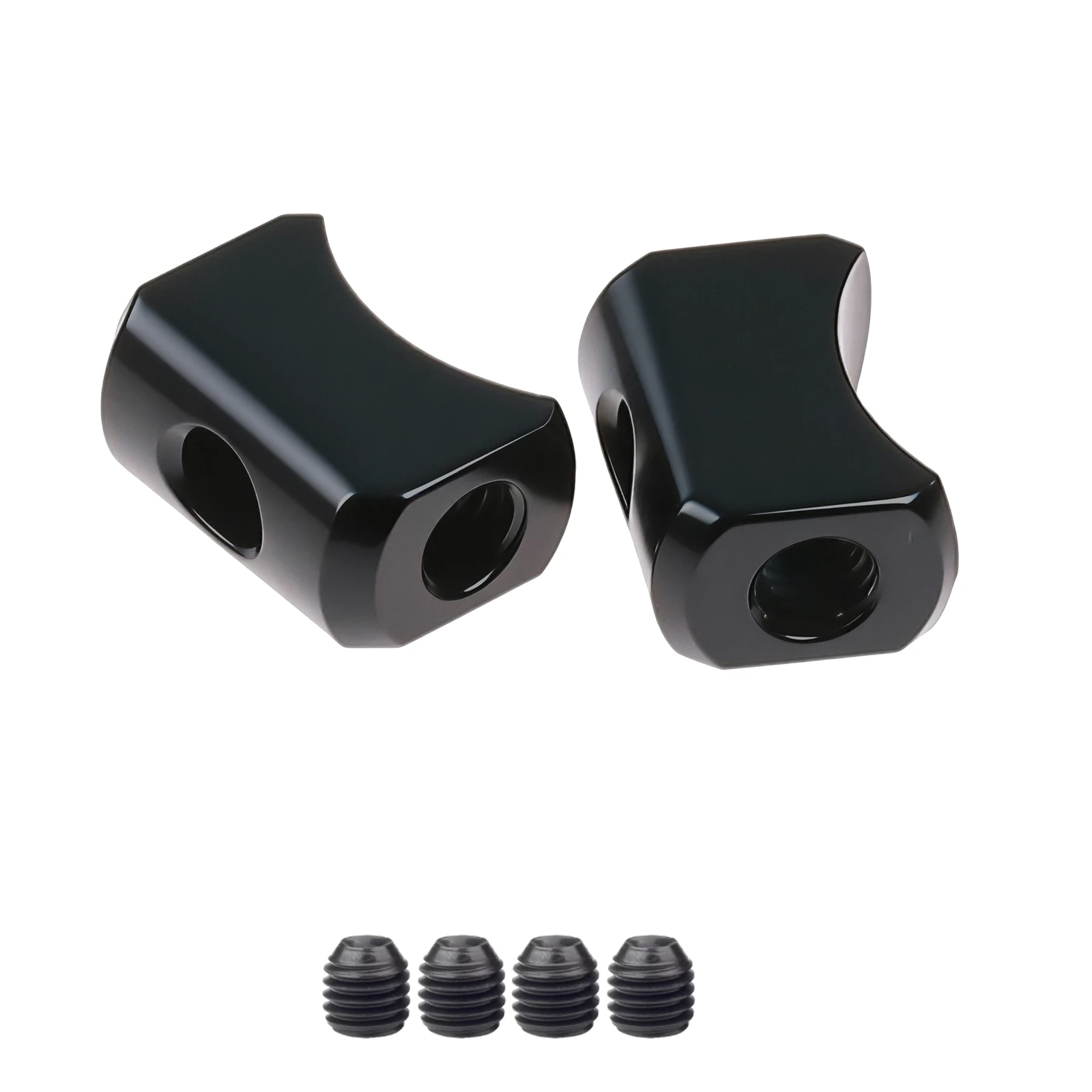 2er-Pack Aluminium-Auspuffrohr-Anti-Verlagerungs-Fixierblock für 1/10 1/8 RC-Modellauto-Upgrade-Teile