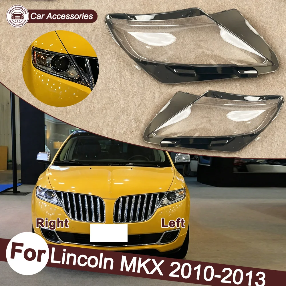 

For Lincoln 2010 2011-2013 MKX Front Headlight Cover Transparent Mask Headlamp Lamp Shell Plexiglass Replace Original Lampshade