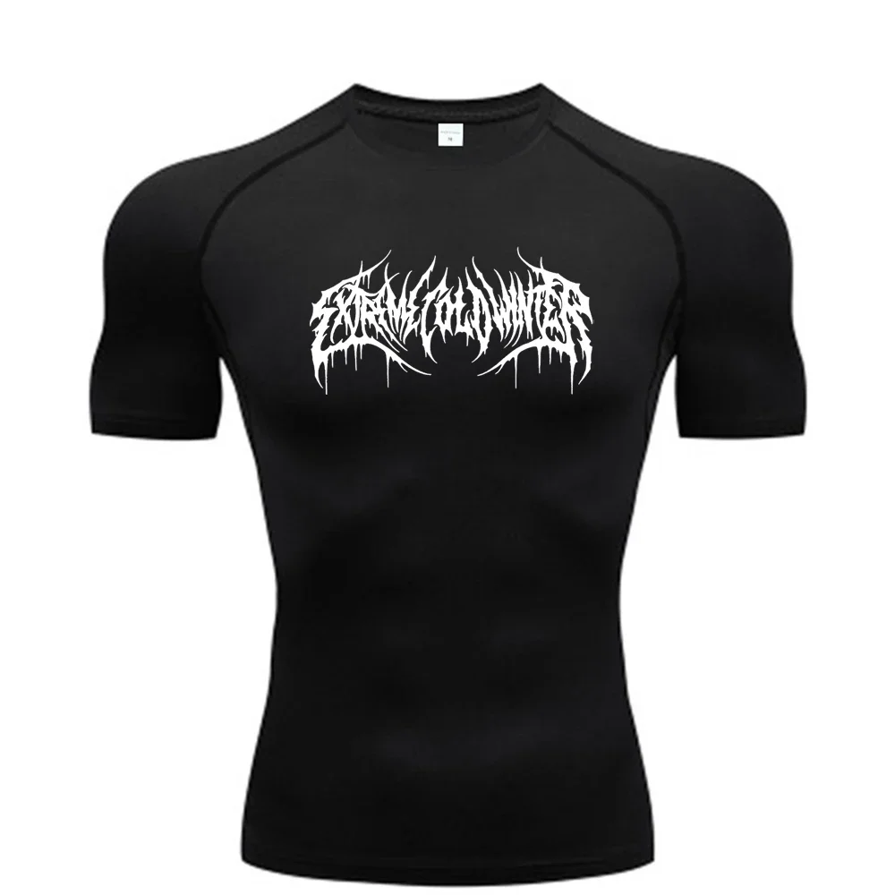 2026 New Summer Compression Sweatshirt Short Sleeve Men's Fi