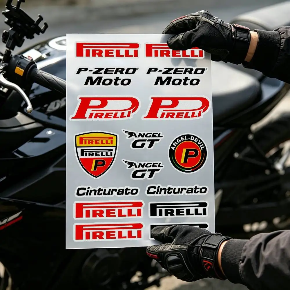 For Pirelli Car Reflective Sticker  Multi‑Use Safety Decal for Motorcycle Helmet Night Guard Glow Tape