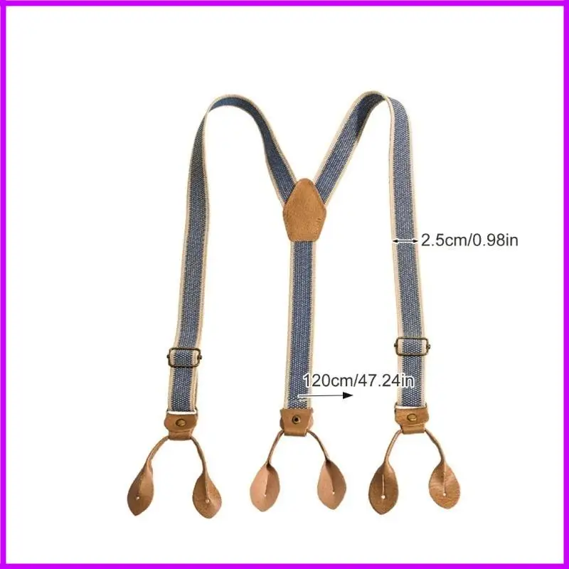 أزرار أنماط بريطانية عتيقة الحمالات قابلة للتعديل الطول الحداثيات المضادة للرجال والنساء #6