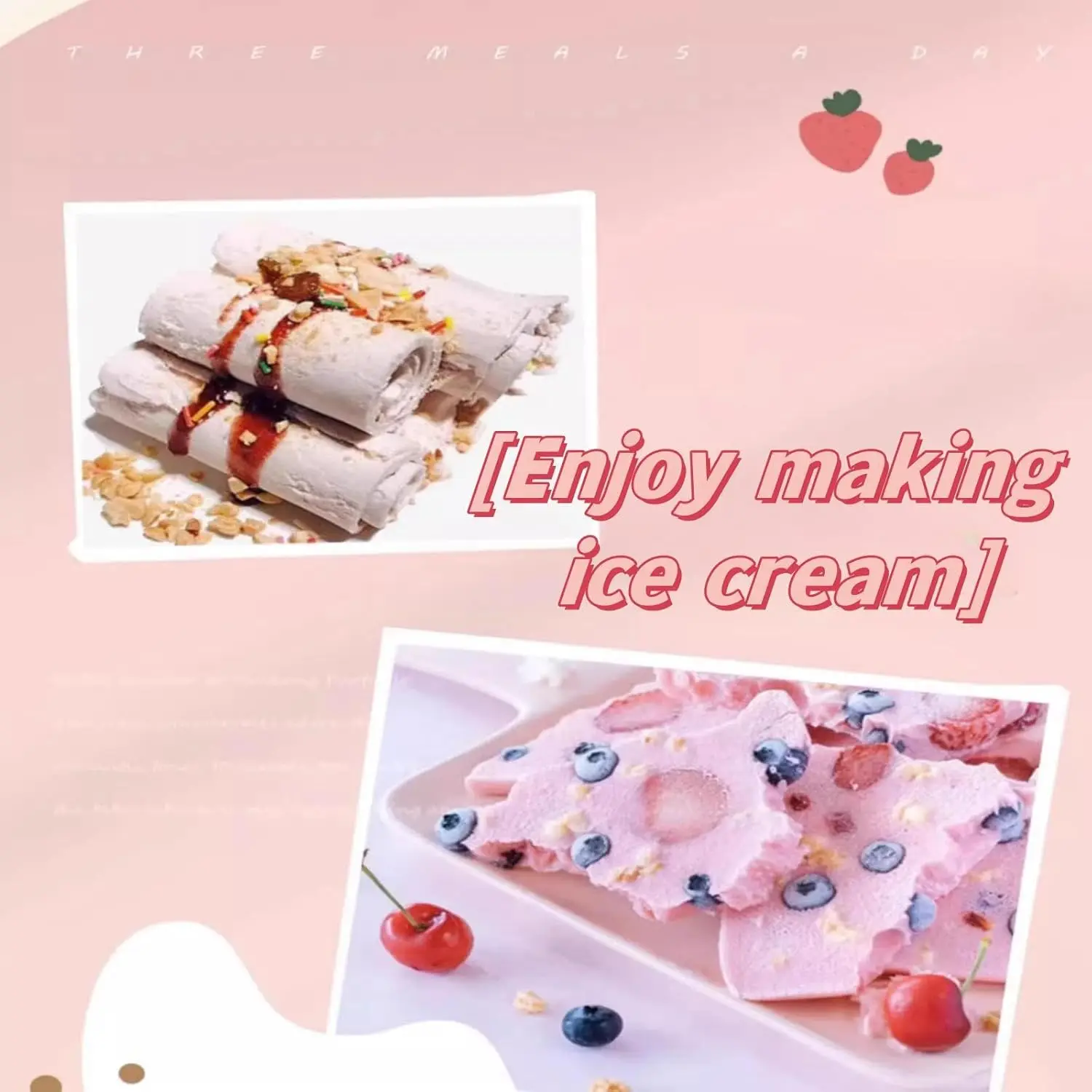 Compact Food Grade Instant Frozen Dessert Maker Anti-Griddle Plate for Homemade Ice Cream Yogurt Sorbet And Cold Treats