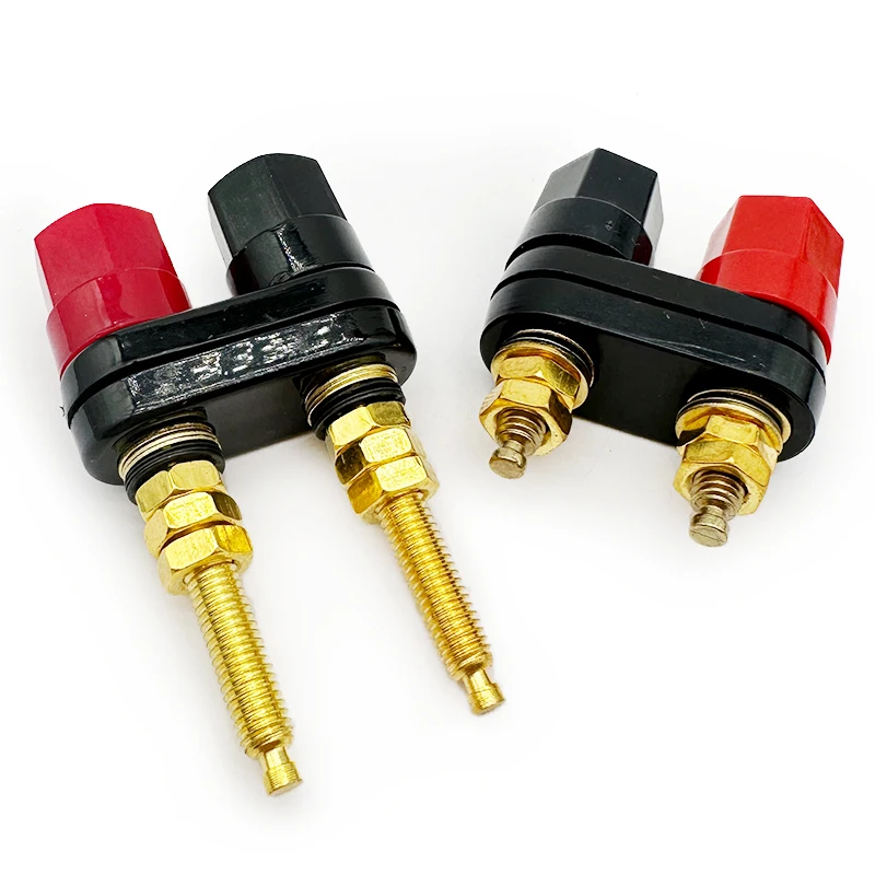 1Pcs Banana Plugs Jack Socket Couple Terminals DIY Connectors Speaker Audio Connector Amplifier Terminal Binding Post Red Black