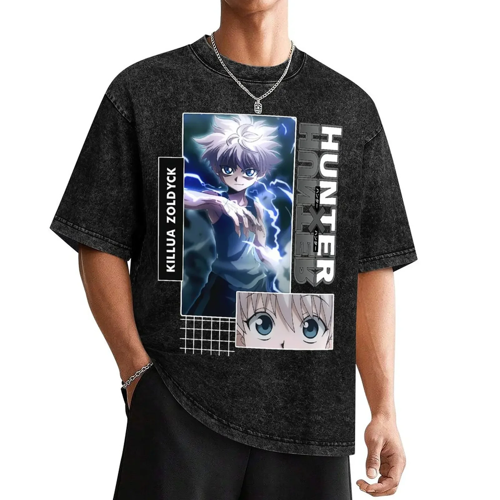 HunterXHunters Anime T-Shirt animal prinfor boys street wear graphics Blouse t shirts men