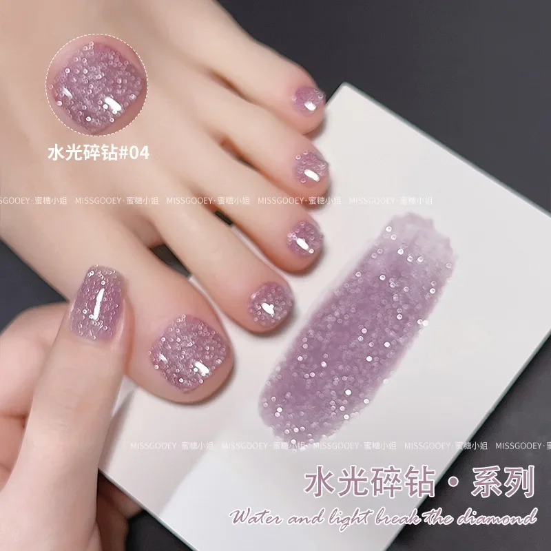 6g pote de luz de água flash esmagado diamante gel unha polonês platina flash gel unha polonês removível uv led base gel arte do prego