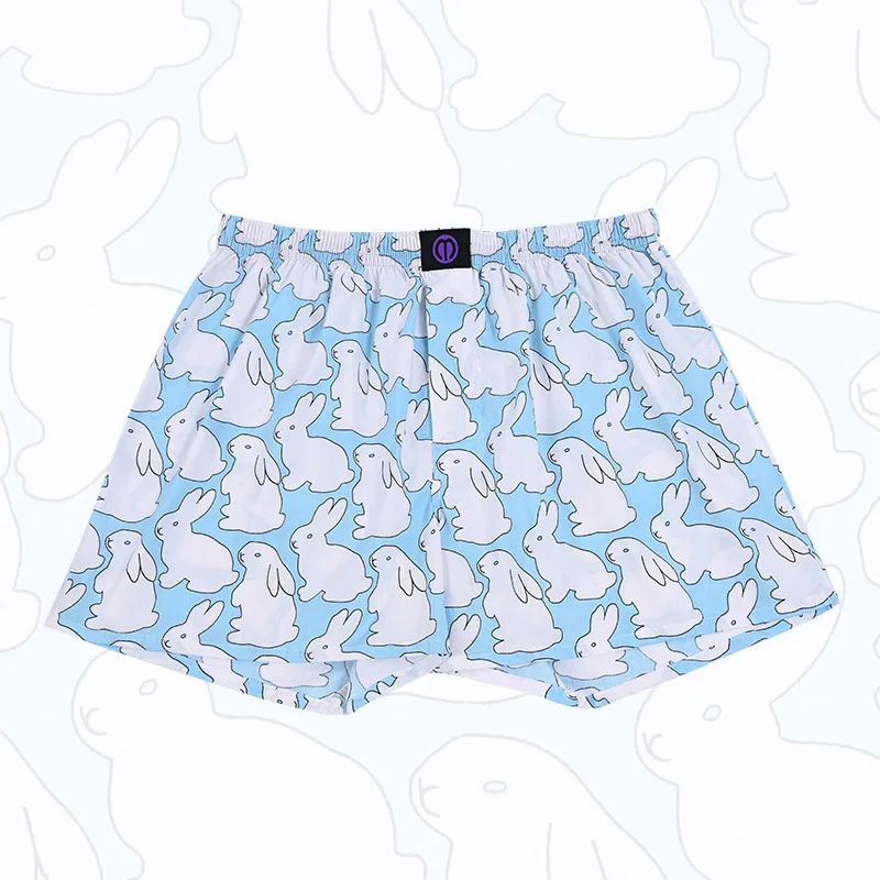 Blue Rabbit Pure Cotton Underwear Pattern For Men And Women Pattern Comfortable Breathable Shorts For Home Leisure