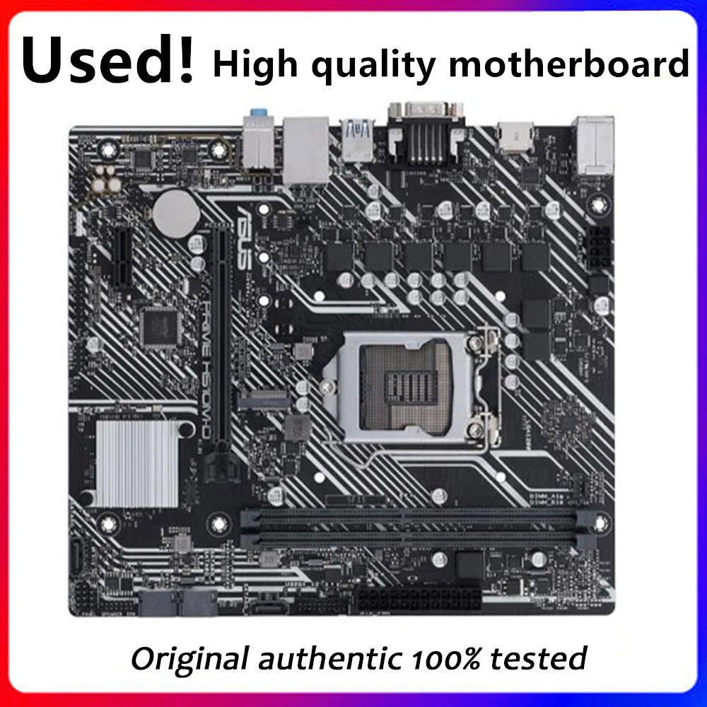 Used For Asus PRME H510M-D motherboard Original Desktop Intel H510 H510M DDR4 Motherboard LGA 1200  i7/i5/i3 USB3.0 M.2 SATA3