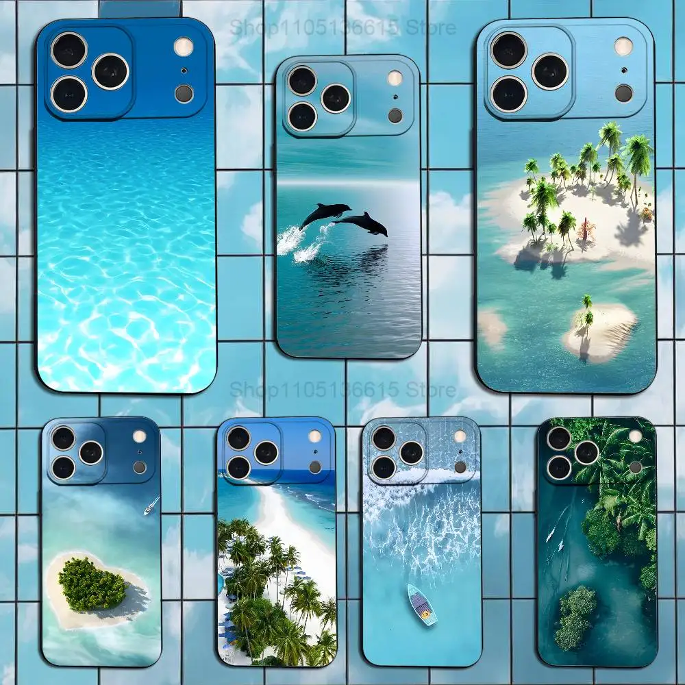 

MALDIVES Travel Map Phone Case For iPhone 15,14,13,17,16,12,11,Plus,Pro Max,XS,X,Mini,8,7,XR,SE,Soft Silicone Black