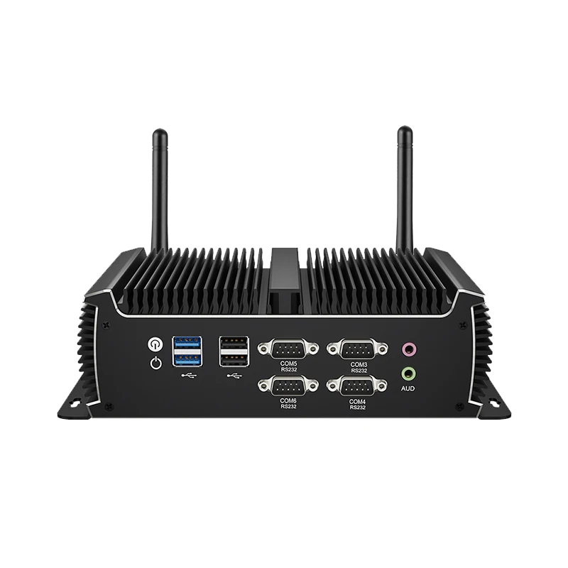 Intel Core 4th-11th Gen i5 i7 Industrial Mini PC 6x DB9 RS232/422/485 8xUSB 2x Ethernet Mini PCIe 4G LTE WIFI Win10/11 Linux