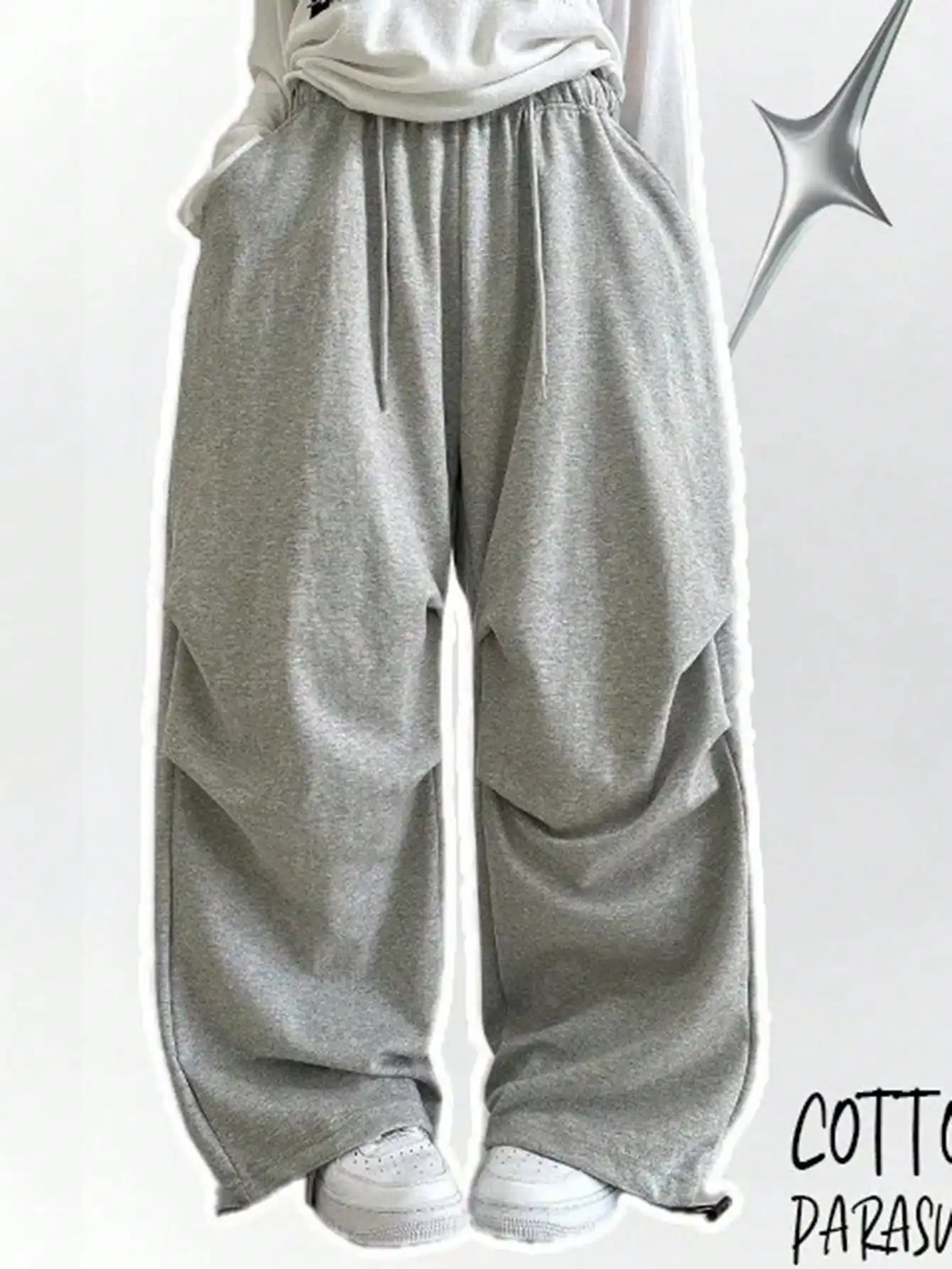 

Женские свободные спортивные брюки оверсайз в уличном стиле с завязками на талии