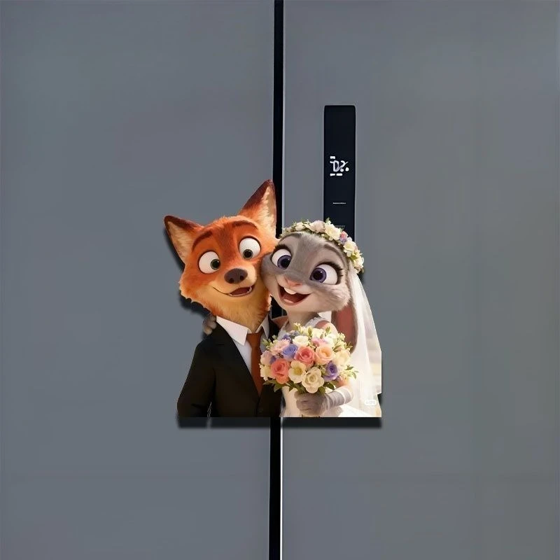 Disney Zootopia Series Merchandise Nick Wilde Judy Hopps Acryl Magnet Cartoon Kreativer personalisierter Kühlschrankmagnet Geschenk