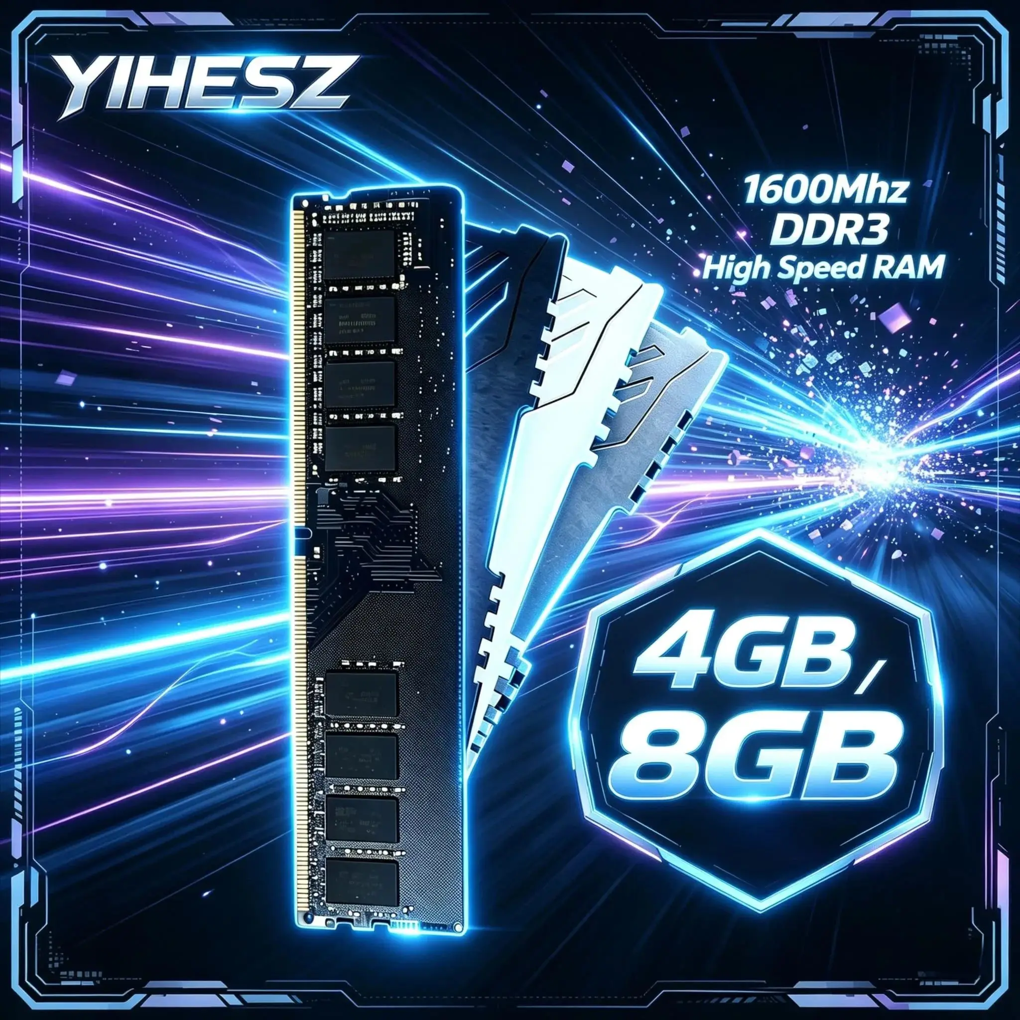 Brand New DDR3 Desktop Memory Module 4GB 8GB 1600MHz 1.5V 240Pin Non-ECC DIMM Ram For Intel & AMD