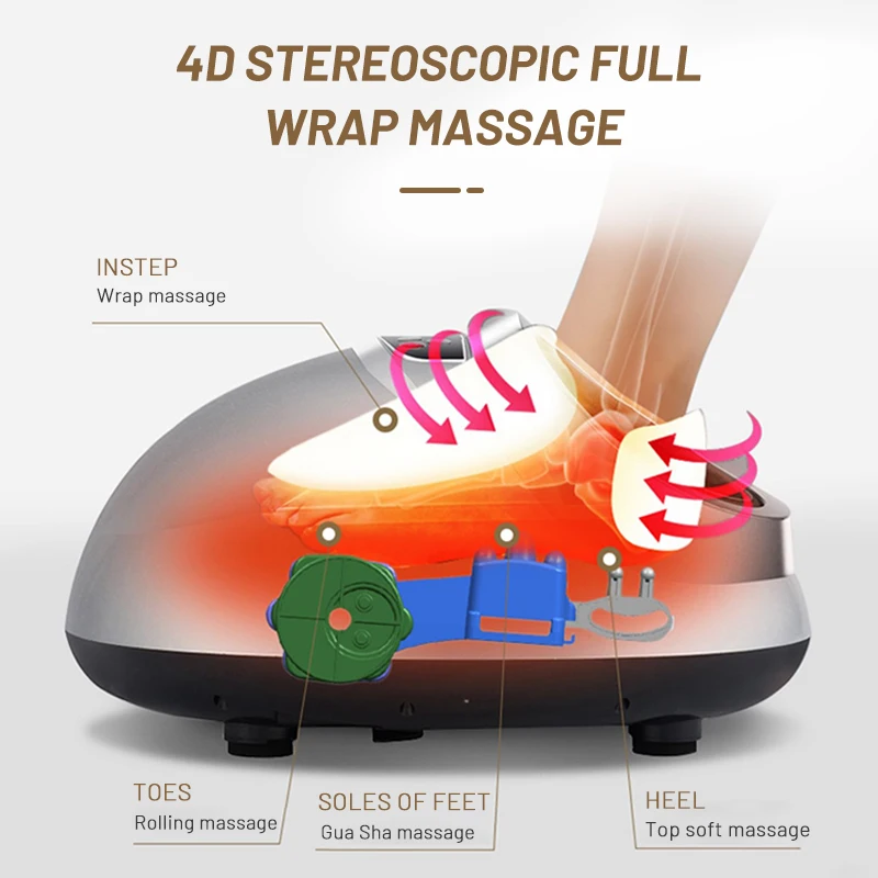 4D airbag multifunctional full wrapping tumbler foot massager