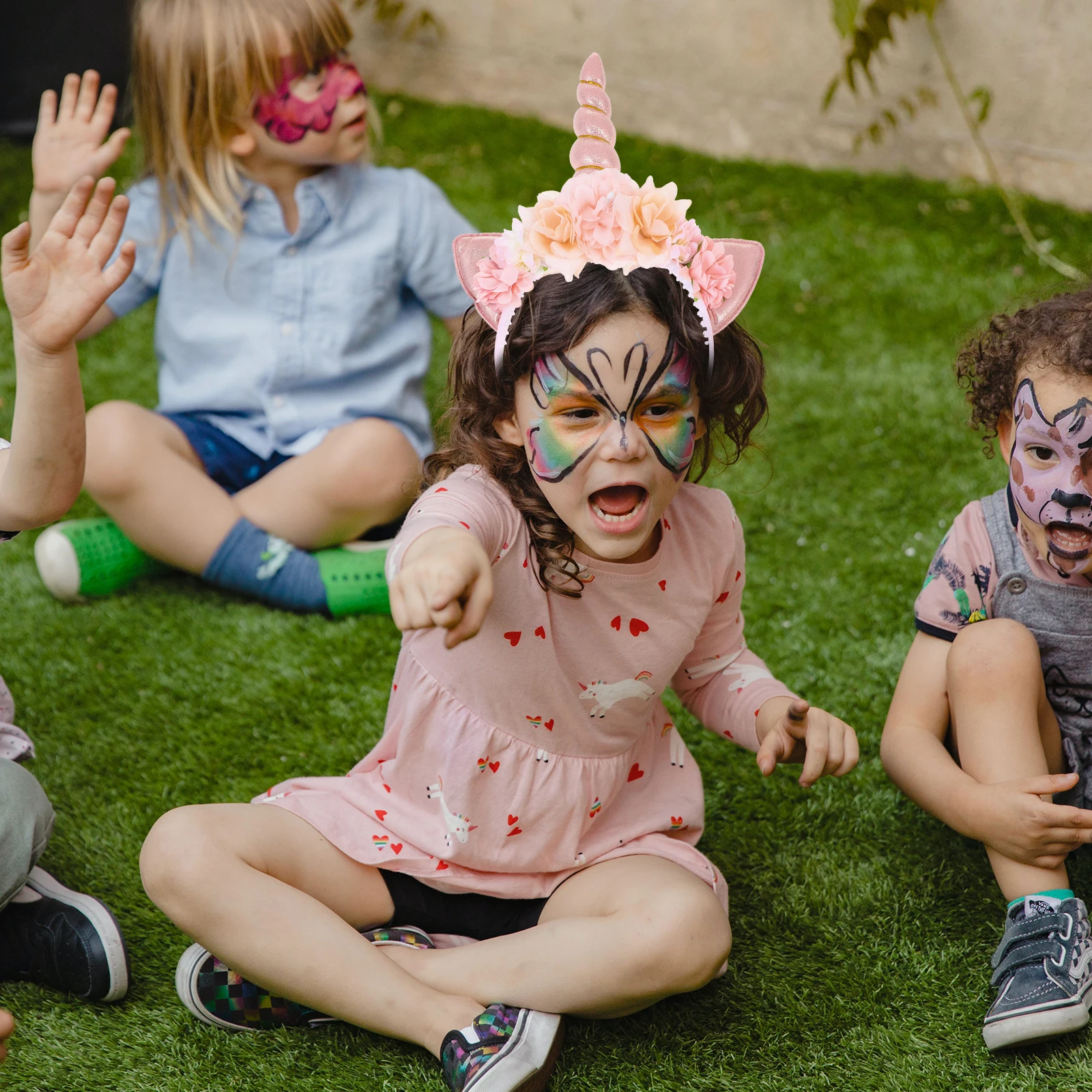 

Artificial Flower Headband Novelty Hairband Accessories Party Fabric Child Kids Headbands