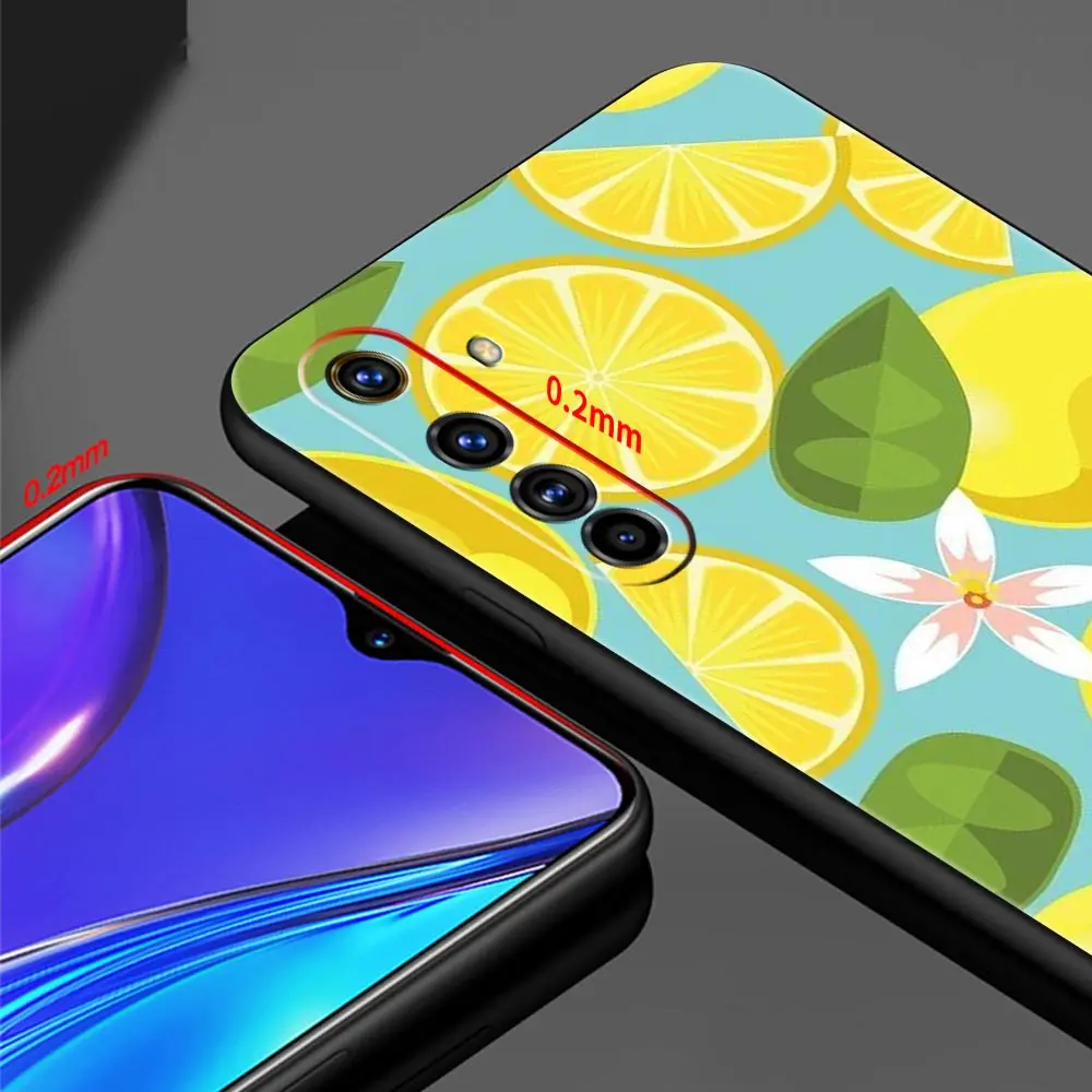 Mediterranean Lemon For Realme GT Neo 2 3 Phone Case For Realme 9 8 5G 7 6 GT2 Pro Plus 9i 8i C21Y C21 C3 C11 C25 C35 Soft Cover