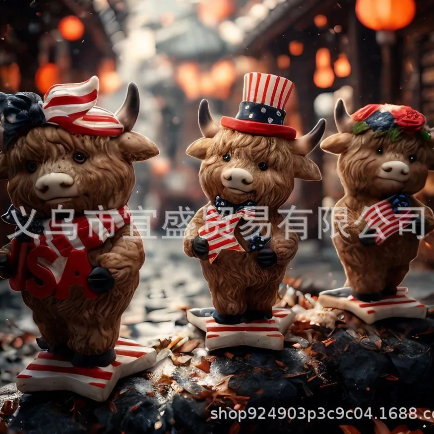 

Cute American Cow Resin Figurine - Farmhouse Home Decor, Creative Garden Ornament, Adorable Animal Sculpture