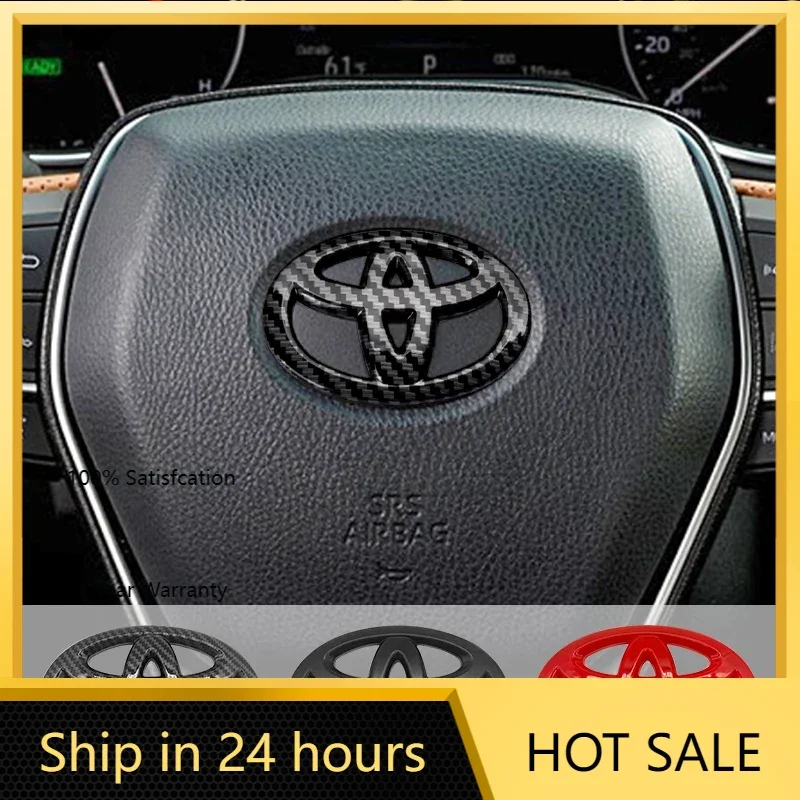 

Колпаки ступиц, декоративные наклейки на руль автомобиля, эмблема из углеродного волокна для Toyota Hilux Prius Avensis Auris Verso Corolla Camry Acc