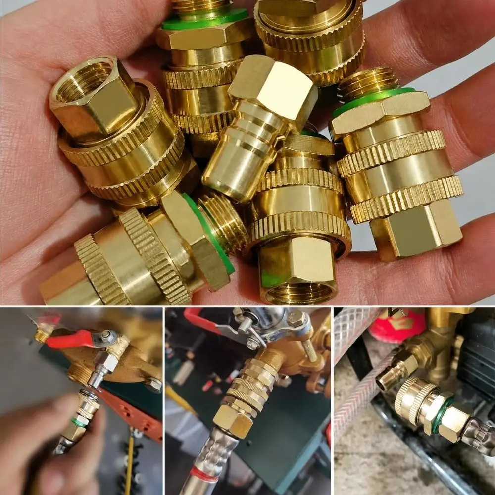 Durable Copper Pipe Connector M14 High Pressure Quick Connector Pipe Fitting Farm Spraying