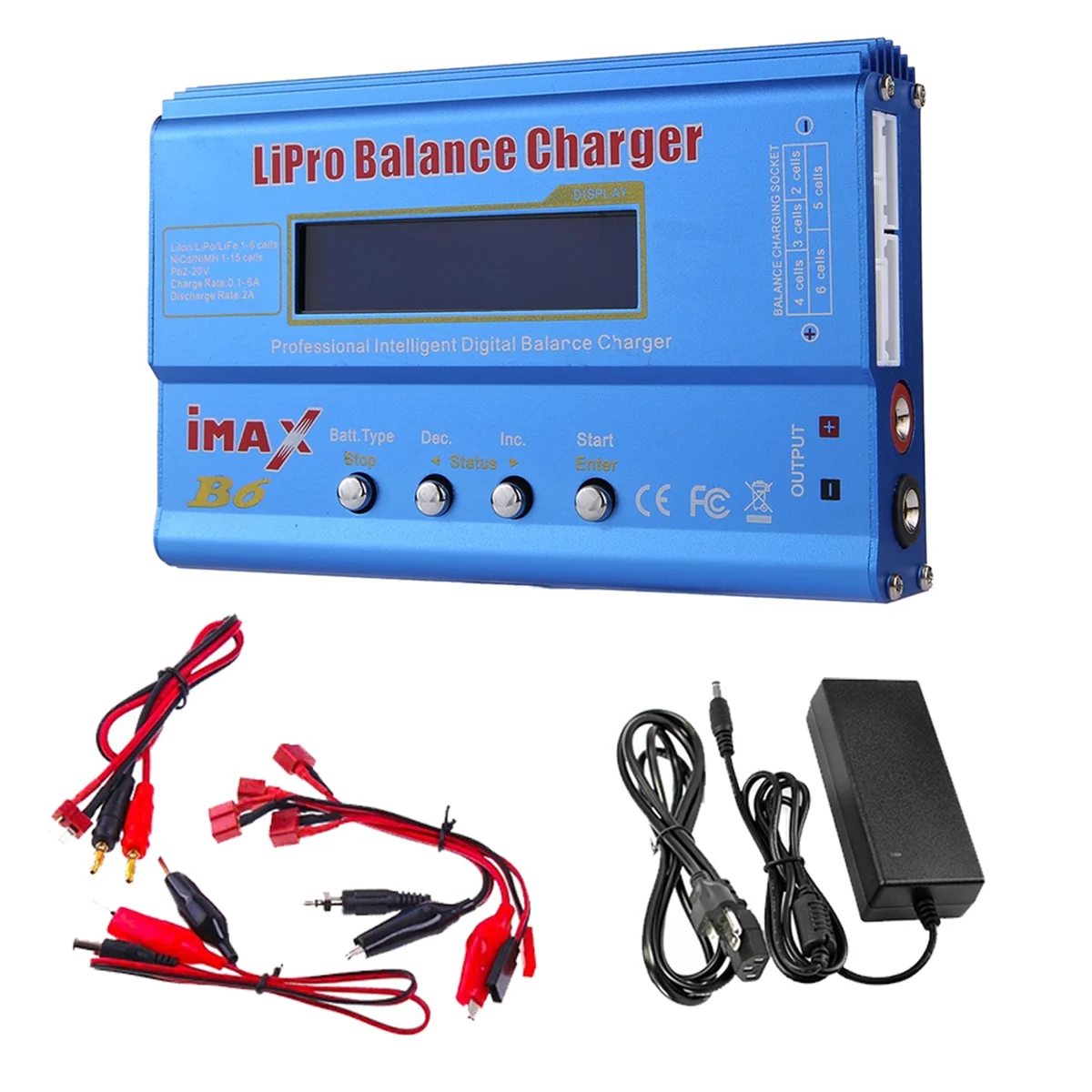 

For IMAX B6 80W Lipo Battery Charger+T Plug Lipo NiMh Li-Ion Ni-Cd Digital Lipro Balance Charger Battery Charger US Plug