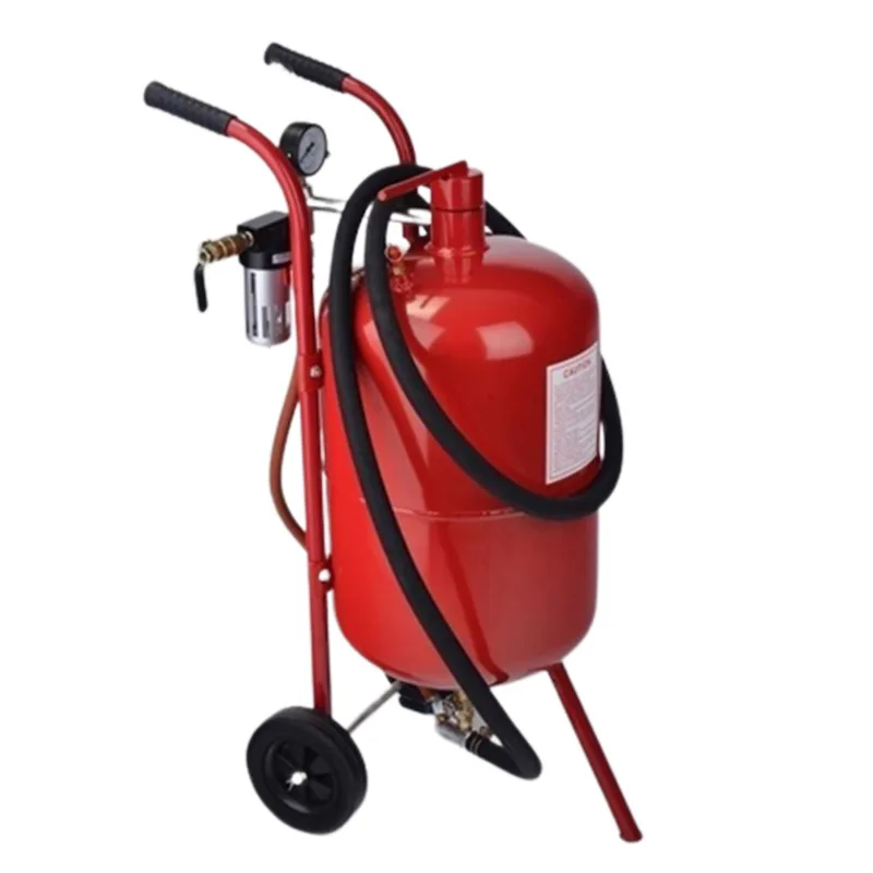 20Gal Sandblaster Heavy Duty Steel Abrasive Air Sand Blaster Mobile Rust Remove Surface Cleaning Recondition Machine